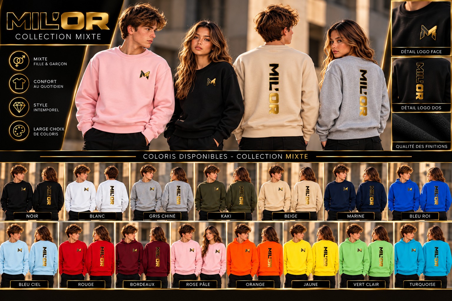 Sweat mixte MIL’OR